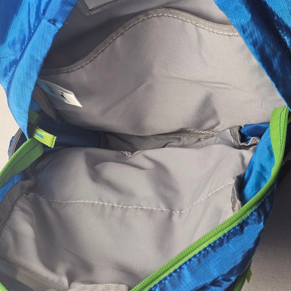 Mountaintop Kids Hiking Backpack Blue Lime Green Outdoor Daypack Lightweight